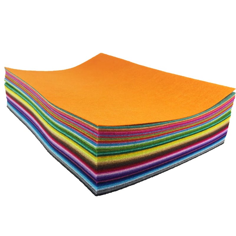 flic-flac 48PCS 8 x 12 inches (20 x 30cm) Assorted Color Felt Fabric Sheets Patchwork Sewing DIY Craft 1mm Thick â€¦ (20cm * 30cm, 48pcs) - Image 5